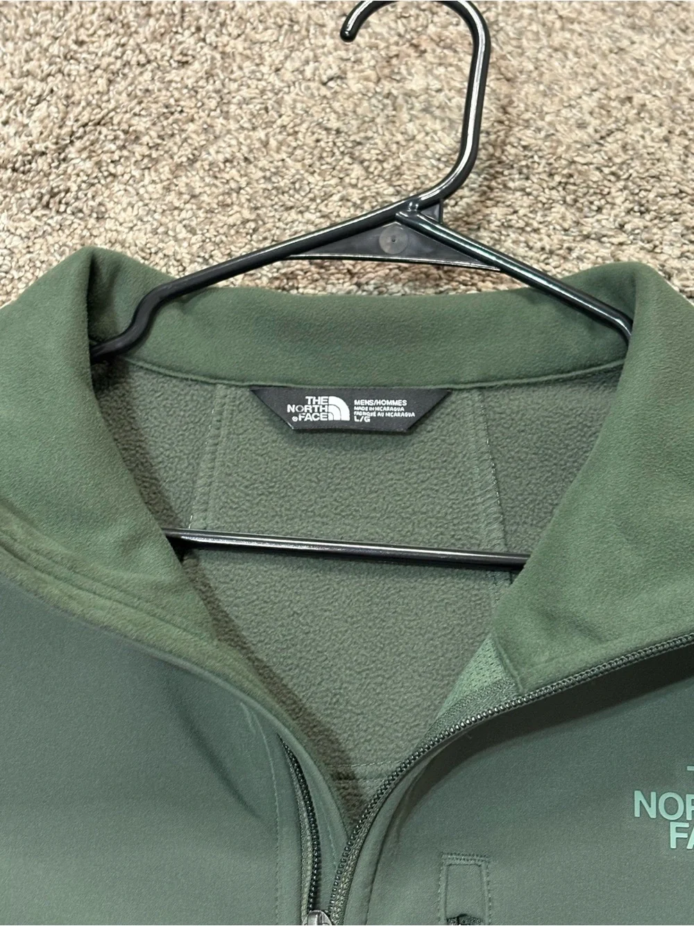 The North Face Men’s Apex Bionic Green Long Sleeve Collard Zip-Up Lined Jacket L